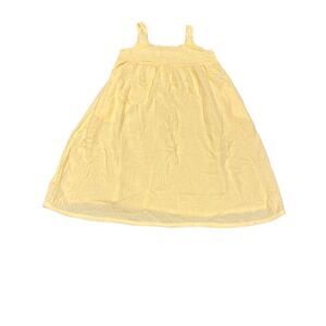 Stars Above Butter Yellow Cotton Gauze Boho Oversized Beach Dress size M